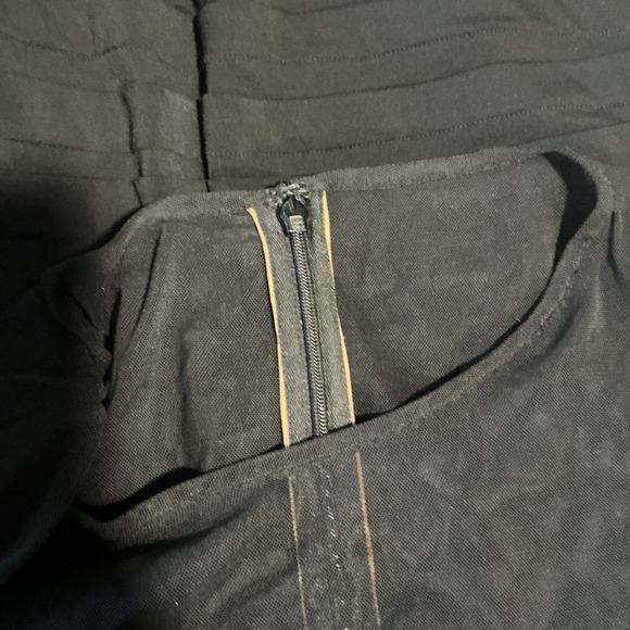 Tadashi Collection Black Sheer Mesh Striped Bodycon Dress XS - Picture 4 of 8